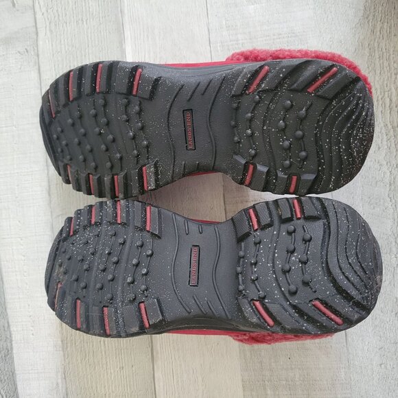 Lands End Womens Chalet Clogs Rich Red Size 6.5 Medium Suede & Fleece Slip-On Sh - Picture 8 of 9
